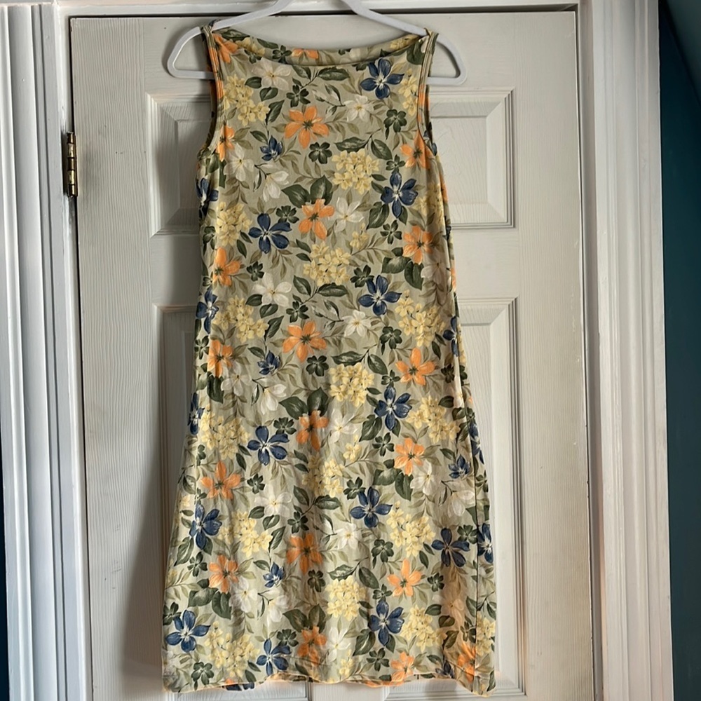Liz Claiborne Hawaiian Tropical Sleeveless Dress Floral sz S vacation resort‎